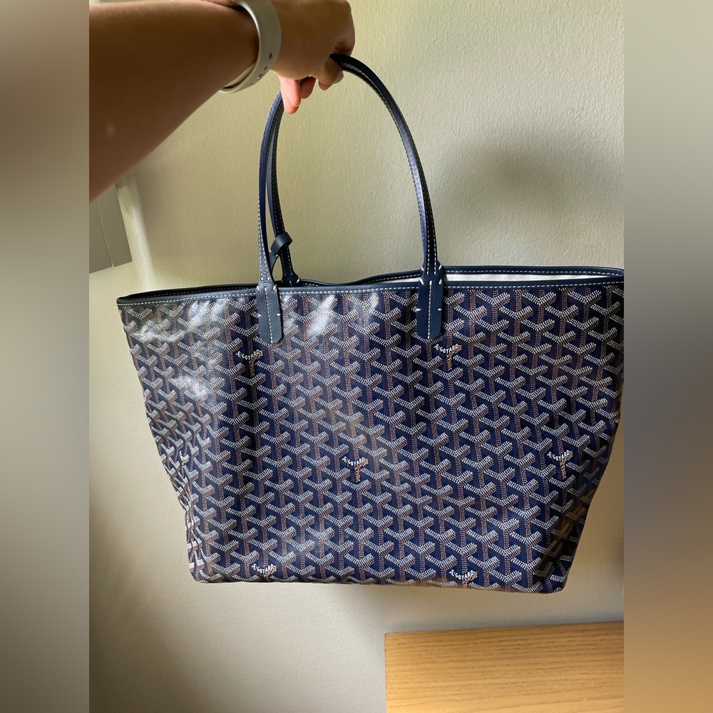 Goyard Saint Louis PM tote bag in Navy Blue